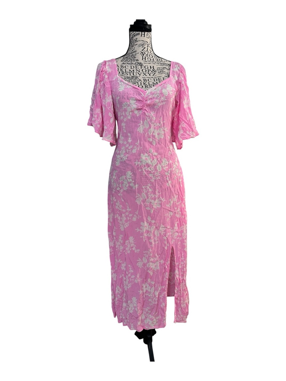 a new day Pink Floral Midi Dress